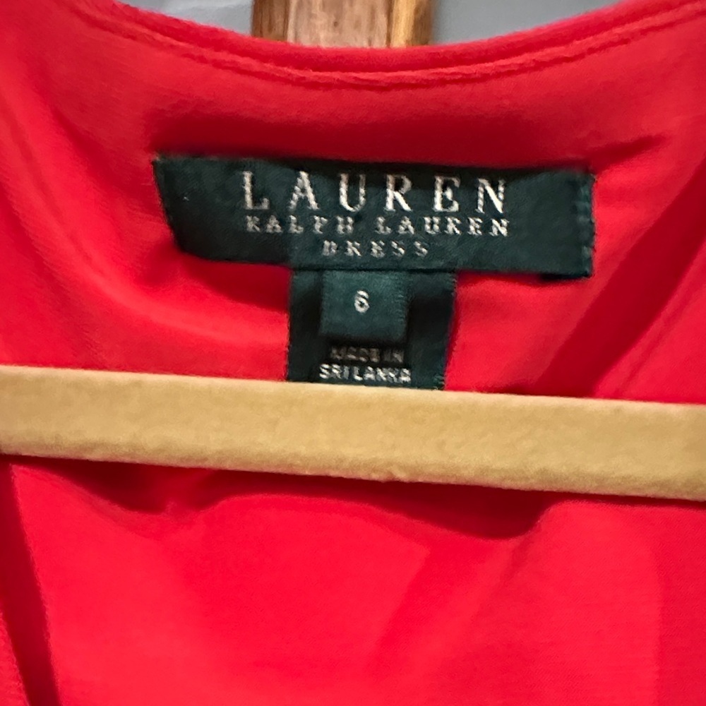Ralph Lauren Scarlet Draped Midi Dress​​​ - Picture 2 of 8